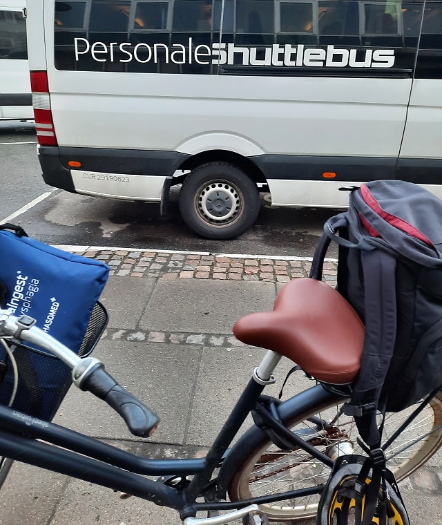 Rigshospital staff shuttle bus in Copenhagen